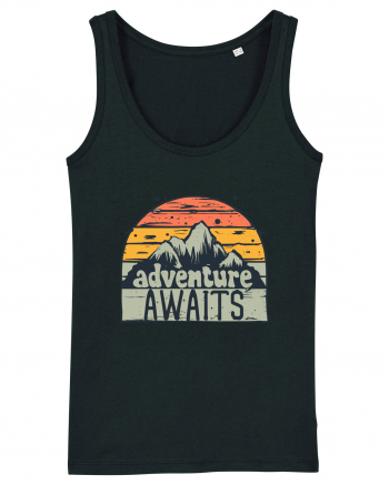 Adventure Awaits Retro Sunset Black