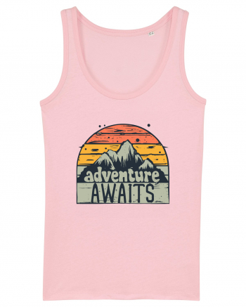 Adventure Awaits Retro Sunset Cotton Pink