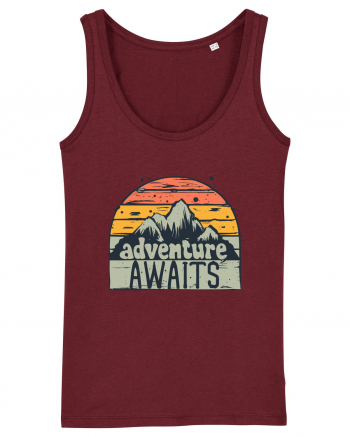 Adventure Awaits Retro Sunset Burgundy