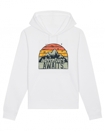 Adventure Awaits Retro Sunset White