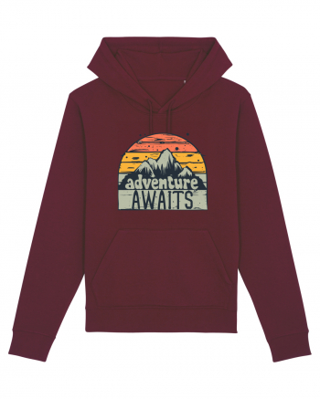 Adventure Awaits Retro Sunset Burgundy