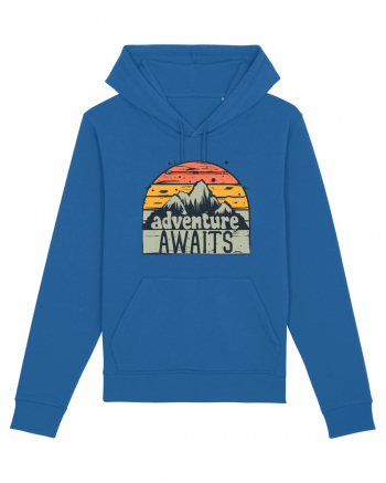 Adventure Awaits Retro Sunset Royal Blue