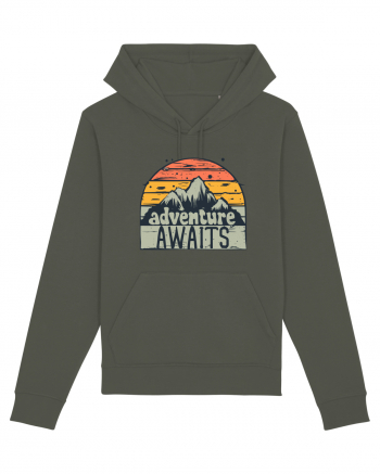 Adventure Awaits Retro Sunset Khaki