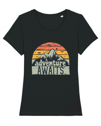 Adventure Awaits Retro Sunset Black