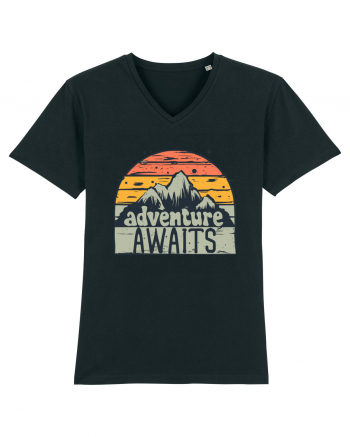 Adventure Awaits Retro Sunset Black