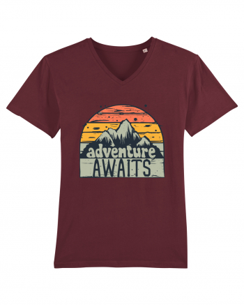 Adventure Awaits Retro Sunset Burgundy