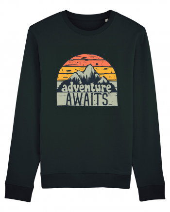 Adventure Awaits Retro Sunset Black