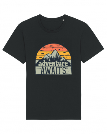 Adventure Awaits Retro Sunset Black