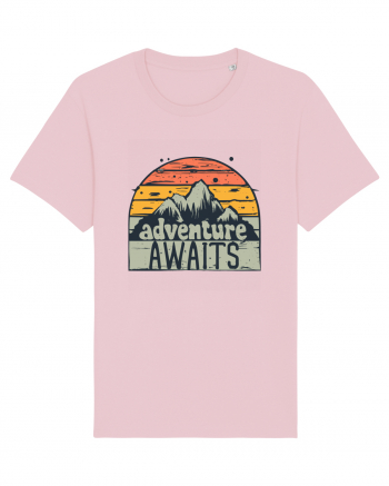 Adventure Awaits Retro Sunset Cotton Pink