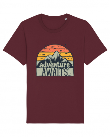 Adventure Awaits Retro Sunset Burgundy