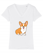 Corgi Tricou mânecă scurtă guler V Damă Evoker