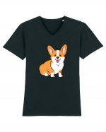 Corgi Tricou mânecă scurtă guler V Bărbat Presenter