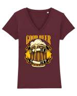 pt iubitorii de bere - Good beer Tricou mânecă scurtă guler V Damă Evoker