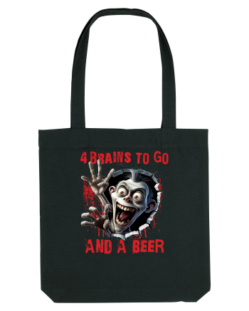 cu desene de Halloween - 4 brains to go and a beer Black