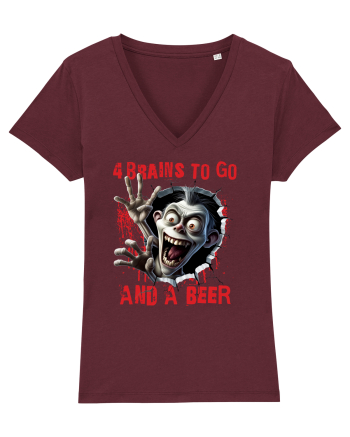 cu desene de Halloween - 4 brains to go and a beer Burgundy