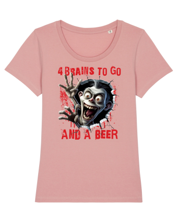 cu desene de Halloween - 4 brains to go and a beer Canyon Pink