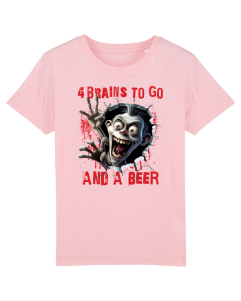 cu desene de Halloween - 4 brains to go and a beer Cotton Pink