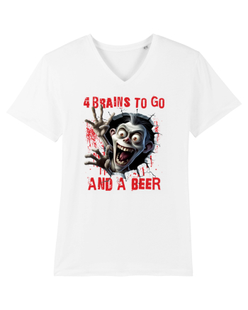 cu desene de Halloween - 4 brains to go and a beer White