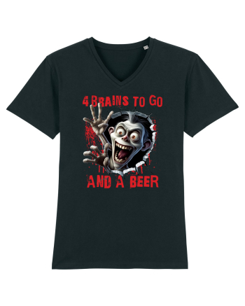 cu desene de Halloween - 4 brains to go and a beer Black