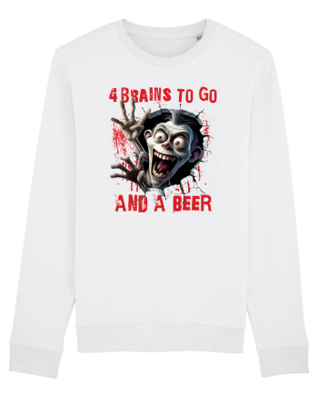 cu desene de Halloween - 4 brains to go and a beer White