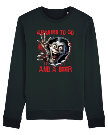 cu desene de Halloween - 4 brains to go and a beer Black