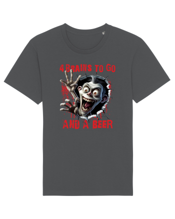 cu desene de Halloween - 4 brains to go and a beer Anthracite