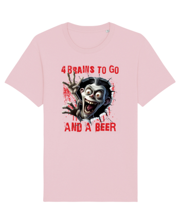 cu desene de Halloween - 4 brains to go and a beer Cotton Pink