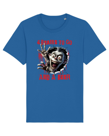 cu desene de Halloween - 4 brains to go and a beer Royal Blue