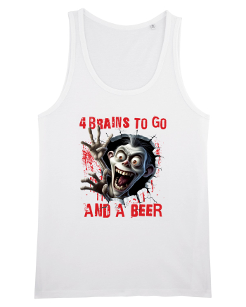 cu desene de Halloween - 4 brains to go and a beer White