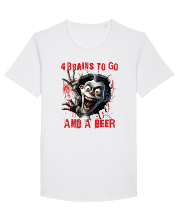 cu desene de Halloween - 4 brains to go and a beer White