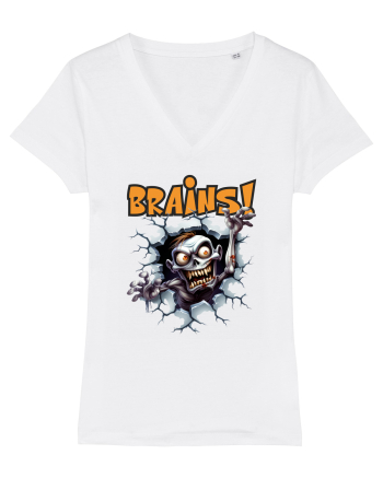 cu desene de Halloween - Brains! White