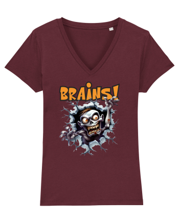 cu desene de Halloween - Brains! Burgundy