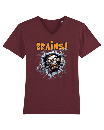 cu desene de Halloween - Brains! Burgundy