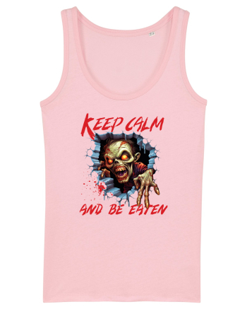 cu desene de Halloween - Keep calm and be eaten Cotton Pink