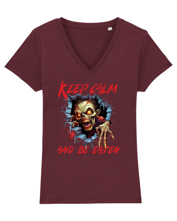 cu desene de Halloween - Keep calm and be eaten Burgundy