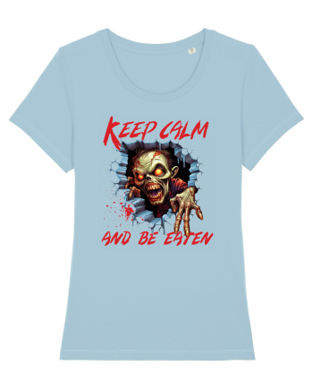 cu desene de Halloween - Keep calm and be eaten Sky Blue