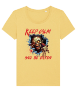 cu desene de Halloween - Keep calm and be eaten Tricou mânecă scurtă guler larg fitted Damă Expresser
