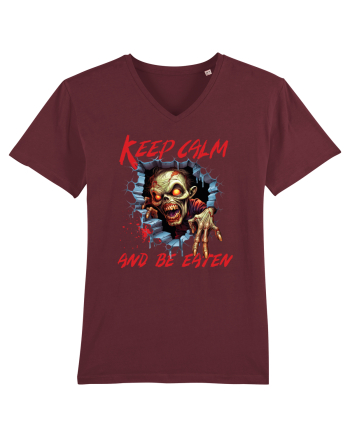 cu desene de Halloween - Keep calm and be eaten Burgundy
