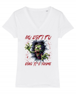 cu desene de Halloween - Nu esti tu cand ti-e foame Tricou mânecă scurtă guler V Damă Evoker