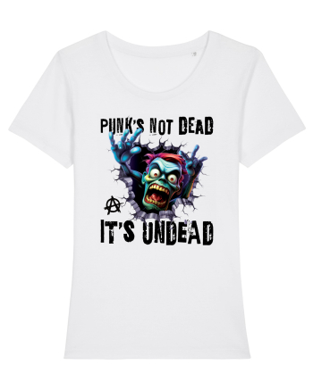 cu desene de Halloween - Punk is not dead - it is undead White