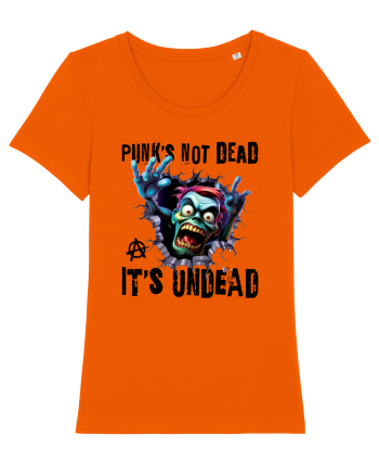cu desene de Halloween - Punk is not dead - it is undead Bright Orange