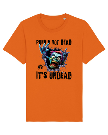 cu desene de Halloween - Punk is not dead - it is undead Bright Orange