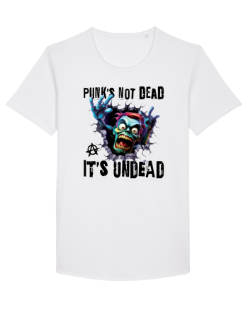 cu desene de Halloween - Punk is not dead - it is undead White