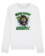 cu desene de Halloween - Vegan zombie - Grains! Bluză mânecă lungă Unisex Rise