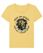 cu desene de Halloween - When you realize you are not a teenager anymore Tricou mânecă scurtă guler larg fitted Damă Expresser