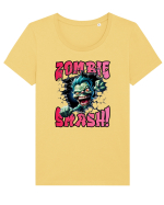 cu desene de Halloween - Zombie smash! Tricou mânecă scurtă guler larg fitted Damă Expresser