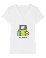 Gamer T Shirt Tricou mânecă scurtă guler V Damă Evoker