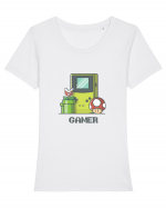 Gamer T Shirt Tricou mânecă scurtă guler larg fitted Damă Expresser