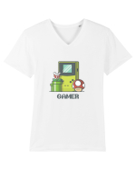 Gamer T Shirt Tricou mânecă scurtă guler V Bărbat Presenter