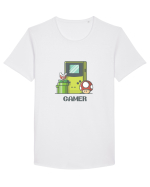 Gamer T Shirt Tricou mânecă scurtă guler larg Bărbat Skater